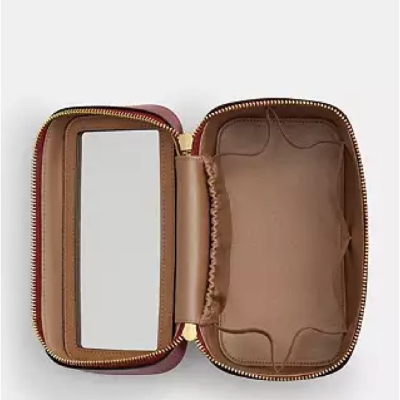 Coach Cosmetic Case In Signature Canvas With Cherry Print - Picture 3 of 5